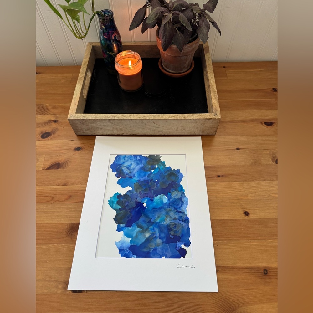 New Original Signed Artwork Alcohol Ink on Paper 191